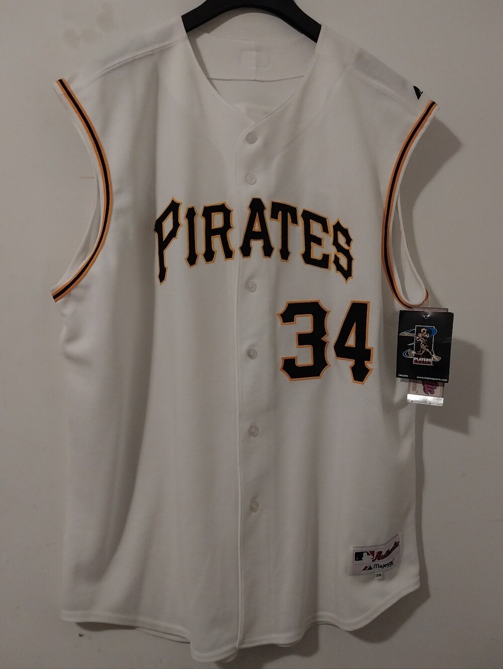 Majestic Vtg. Authentic Pittsburgh Pirates Benito Santiago Home Vest Jersey 54
